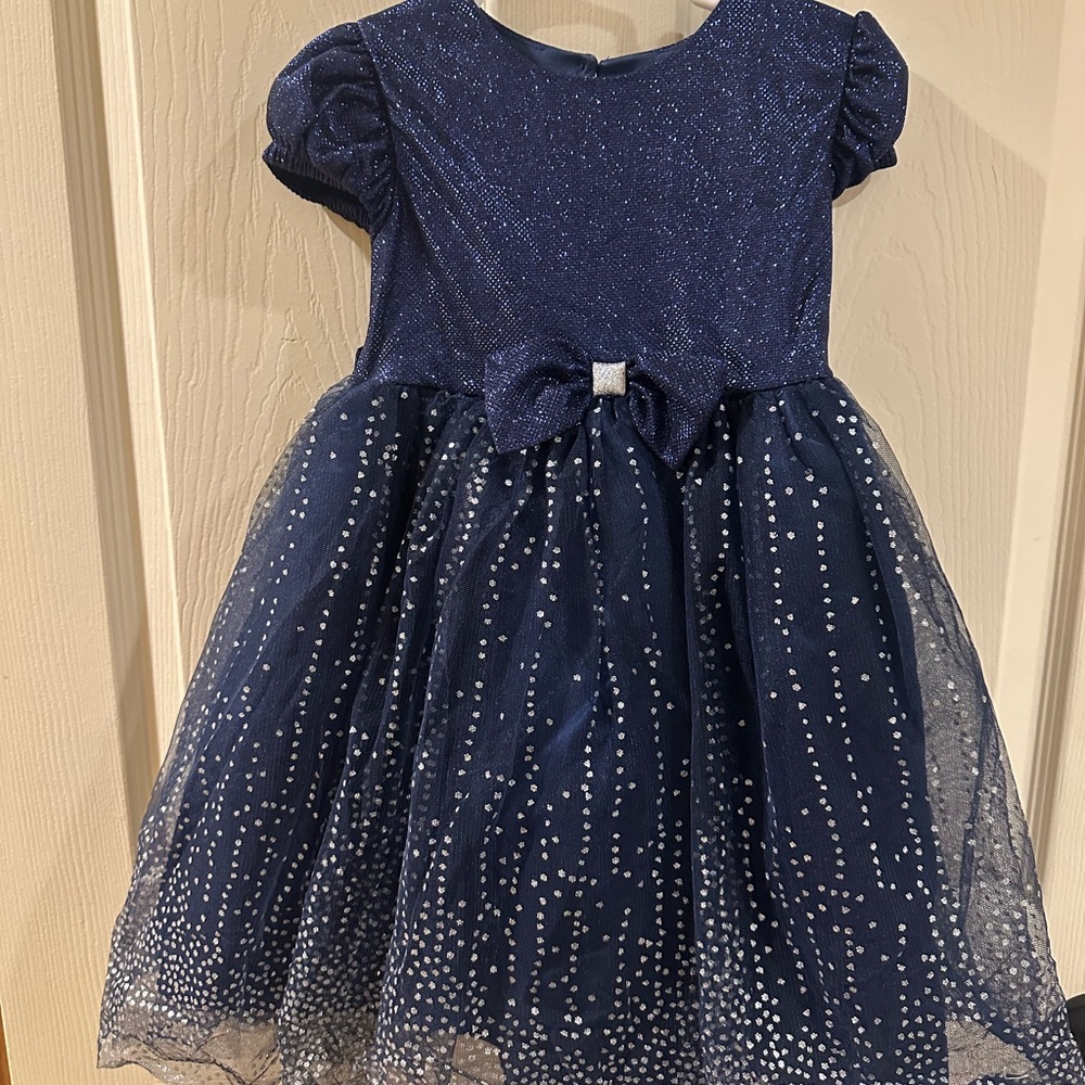 Blueberi Boulevard Navy Blue Sparkle Dress